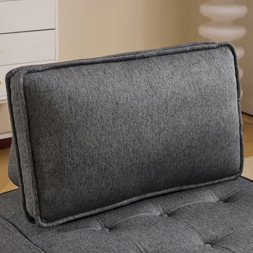 Modular Linen-Frame Sofa: Versatile Sectional for Small Apartments, Mix-and-Match Design (Dark Grey) - color: Dark Gray