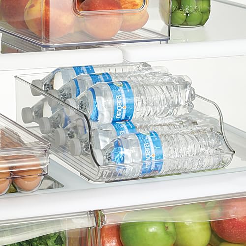 iDesign Plastic Water Bottle Organizer, Clear, 2-Pack | For Fridge, Bottle Holder, For Kitchen and Pantry - style: Pack of 2
