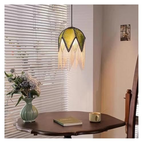 Chandelier, V-intage Tassel headboard Pendant Light, French Cloth lampshade, Bedroom Small Chandelier Apartment Room Ceiling Lighting(Warm) - size: Warm