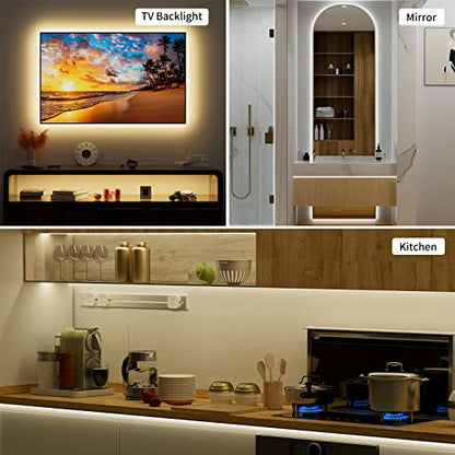 PAUTIX 5V USB CCT Tunable COB LED Strip Lights 6.56ft/2m,1280LEDs 1200lm 2700K-6500K Dimmable CRI85+ with RF Remote TV Backlight,Flexible Under Cabinet Tape Light for Bedroom,Kitchen,Home DIY Lighting - color: 2700K-6500K