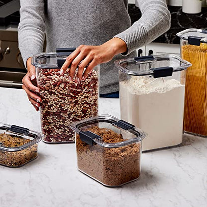 Rubbermaid Brilliance 14-Piece Food Storage Container Set with Scoops Airtight BPA-Free for Kitchen and Pantry Organization - size: Assorted Sizes (28-Piece)