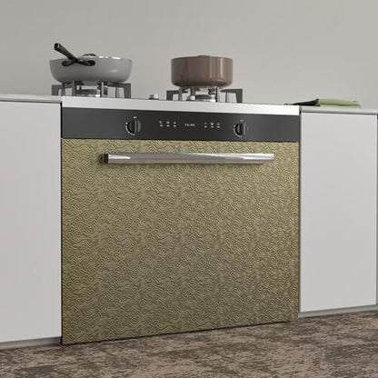 CHIHUT Metallic Bronze Peel and Stick Wallpaper Antique Gold Embossed Cloud Pattern Self Adhesive Contact Paper Waterproof Heat Resistant Appliance Wrap for Kitchen Countertops Backsplash 12"x100" - color: Bronze Antique Gold