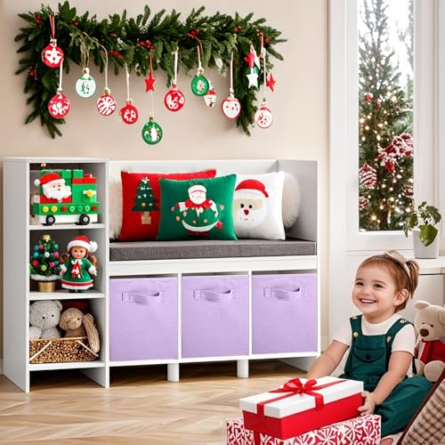 ShellKingdom Storage Bins, Foldable Fabric Storage Cube And Cloth Organizer | Storage Drawer For Closet And Toys, 13 X 13 X 13 INCH, 6 Pack (Lavender) - color: Lavender, size: 6 (13inch)