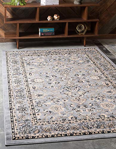 Unique Loom Sialk Hill Collection Area Rug - Washington (2' 2" x 3' 1" Rectangle, Gray/ Black) - color: Gray/Black, size: 2'2" x 3'1" (Rectangular)