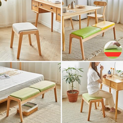 End of Bed Bench Dining Narrow Benches Seat with Armless Design and Short Height for End of Bed Indoor Living Room Bedroom Kitchen(44.09x12.6x16.93in) - size: 44.09x12.6x16.93in