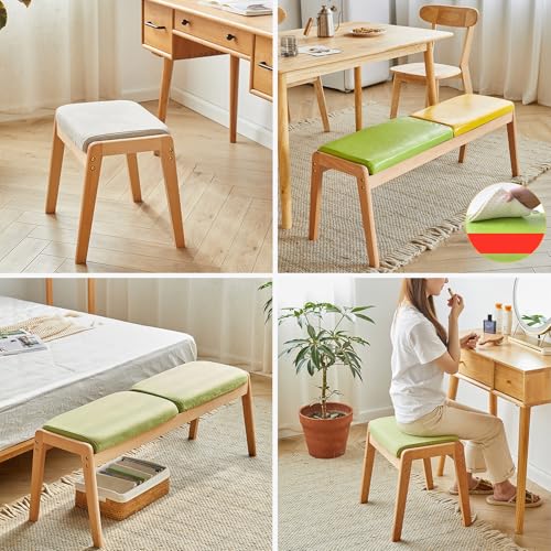 End of Bed Bench Dining Narrow Benches Seat with Armless Design and Short Height for End of Bed Indoor Living Room Bedroom Kitchen(31.1x12.6x16.93in) - size: 31.1x12.6x16.93in