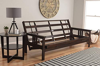 Kodiak Furniture Monterey Futon Set, No Drawers, with Espresso Base and Peter's Cabin Mattress - color: Peter's Cabin, size: No Drawers, style: Espresso Finish