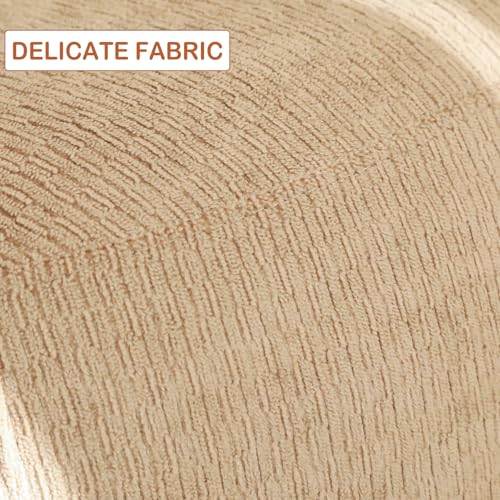 Chifee & Vingol Modern Accent Chair Armless Lounge Chairs with Wood Leg & Pillow Comfy Upholstered Reading Chair for Living Room Bedroom,Camel - color: 28"-camel