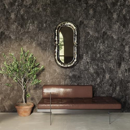 3yecao 16"×591" Big Roll Large Size Thick Dark Brown Tan Grey Concrete Wallpaper Peel Stick Glossy Charcoal Gray Concrete Contact Paper Vinyl Adhesive Taupe Cement Sticker for Bedroom Basement Walls - color: Dark Brown Grey, size: 16" x 591"