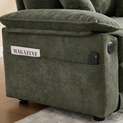 3-in-1 Convertible Sofa Bed | Foldable Loveseat Couch Floor Futon Sofa Sleeper Mattress Lounge Space‑Saving, Green - color: Green