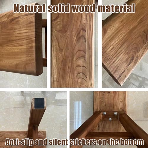Farmhouse Indoor Solid Wooden Noodle Bench - Reclaimed Elm Rustic Entry Way Benches Seat,Maximum Load 880IB,Handcraft for Entryway Bedroom/Living Room/Dining Room - size: 47.2*10.2*17.7in