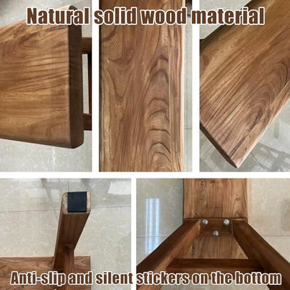 Farmhouse Indoor Solid Wooden Noodle Bench - Reclaimed Elm Rustic Entry Way Benches Seat,Maximum Load 880IB,Handcraft for Entryway Bedroom/Living Room/Dining Room - size: 47.2*10.2*17.7in