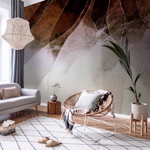 Wall Mural Abstract 77x55 in - Peel and Stick Self-Adhesive Wallpaper Removable Large Sticker Foil Wall Decor Print Picture Image Design 3D Effect Marble Like Painted a-A-10216-a-b - color: #09, size: 77"Wx55"H Self-Adhesive