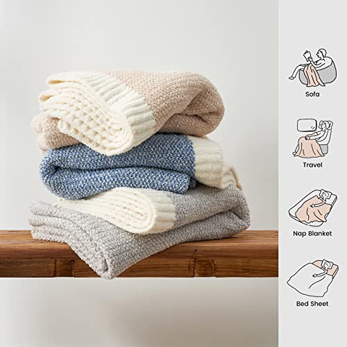 Snuggle Sac Twin XL Bed Blanket 66x90 inches, Super Soft Warm Beige Blankets for Bed, Living Room, Luxurious Microfiber Blanket Dupes, Heather Beige, 66x90 inches - color: Heather Beige, size: Twin-XL (66"x90")