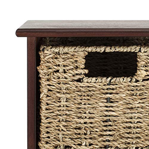 Safavieh Home Collection Finley Hanging 3 Basket Wall Rack - color: Cherry