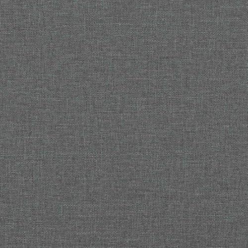 3-Seater Sofa Dark Gray FabricCouch with Metal Frame and Foam Cushions, Rectangular Mid-Century Modern Settee Furniture for Living Room and Office Seating - size: 3-Seater