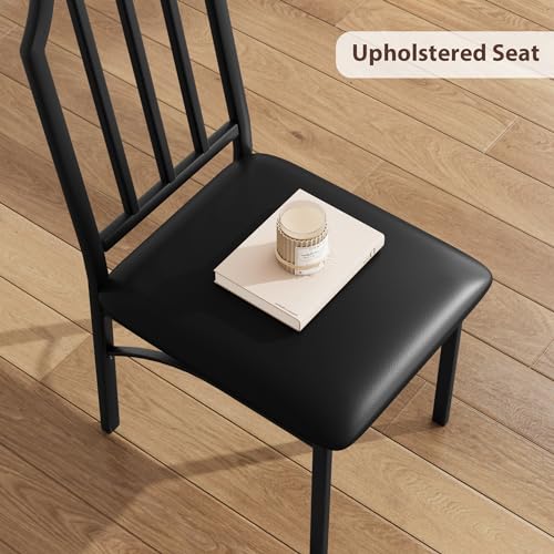 IDEALHOUSE Dining Table Set for 2, Kitchen Table Set of 2 with Upholstered Cushion Chairs, Dining Room Table Set for 2 with Kitchen Chairs, Easy to Assemble, Suitable for Apartment - (Shadow Glass) - size: 1* Table + 2* Chairs (Shadow Glass)