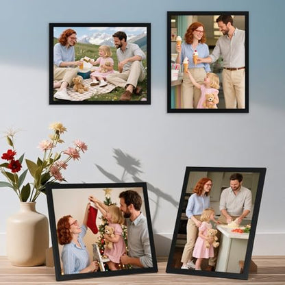Giftgarden 8x10 Picture Frame Black Set of 16, Lightweight 8 by 10 Photo Frames Bulk for Gallery, Office, Living Room Wall Hanging and Tabletop Display - color: Black*16, size: 8x10