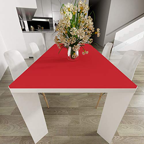 Livelynine 24 X 394 Wide Red Peel and Stick Wallpaper Removable Kitchen Cabinet Contact Paper Waterproof Renter Friendly Counter Top Covers Matte Red Vinyl Wrap for Cabinets Bathroom Living Room Wall - color: Solid Red, size: 24" x 394"