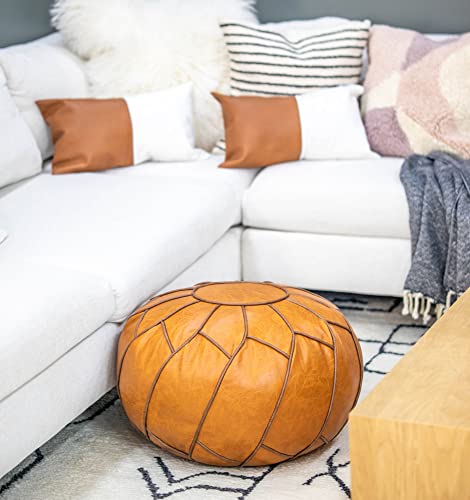Moderner Pouf Ottoman Pumpkin Color - color: Pumpkin