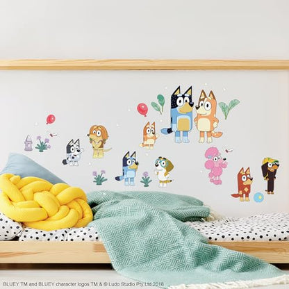 RoomMates Bluey Family and Friends Peel and Stick Wall Decals, RMK5457SCS - style: Family and Friends