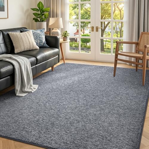 4x6 Grey Blue/White Area Rug Non-Slip Washable Soft for Bedroom Living Room | Soft丨Stays Put丨Low Pile Thin丨Lays Flat丨Kid & Pet Friendly丨Dorm丨Dining Room丨Nursery丨Indoor丨Laundry丨Kids Room丨Carpet丨Home Decor - color: 09 Grey Blue/White, size: 4' x 6' (Rectang