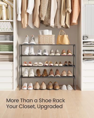 SONGMICS 4층 신발 선반 신발 타워 선반 보관함 정리함 캐비닛 - color: 블랙., size: 4 Tiers (36.2"W)
