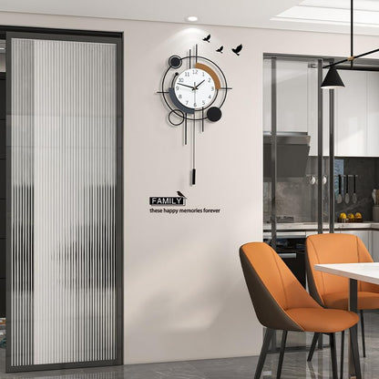 Large Wall Clock for Living Room Decor Modern Silent Analog Clock | Battery Operated Non Ticking for Bedroom Office Kitchen Classroom Bathroom Home Decorative Pendulum Unique Clock 13.8*23.6 in - size: 14x24 in