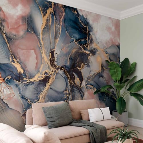 Wall Mural Abstract 154x110 in - Peel and Stick Self-Adhesive Wallpaper Removable Large Sticker Foil Wall Decor Print Picture Image Design Marble Blue Pink f-C-10019-a-a - color: #03, size: 154"Wx110"H Self-Adhesive