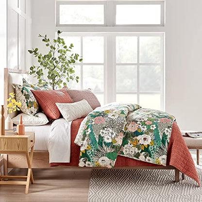 Levtex Home Mills Waffle Twin XL/Twin Quilt Set (68x86in) with 1 Pillow Sham (26x20in) - Adobe - 100% Cotton Twin Size Quilt Bedding Set - Lightweight, Soft, Pre-Washed - color: Adobe, size: Twin Quilt