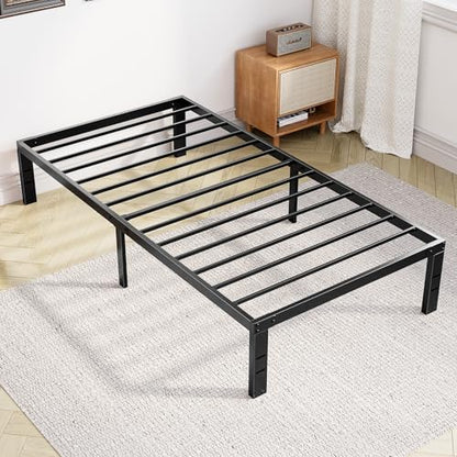 DUMOS Twin Bed Frames, 12 Inch Height Platform Bed Frame | Twin Size 12 Inch Bed Frame - Metal Platform Bed Frame Mattress Foundation With Steel Slat Support, No Box Spring Needed