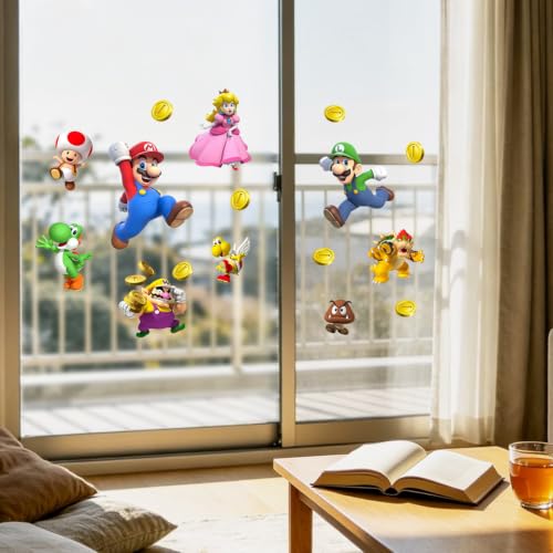 Mario Wall Stickers, Removable Wall Decals, Peel and Stick Wall Decals, Cute Bedroom & Birthday Decor