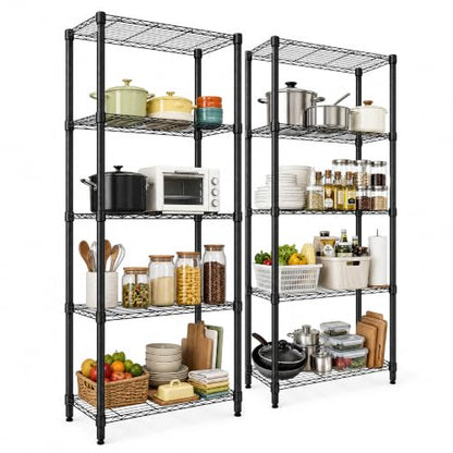 Garvee Storage Shelves 4-Shelf Metal Shelving Units for Garage 2 Pack | Adjustable Closet Steel Wire Shelf Organizer Rack Standing Units for Pantry Laundry 200 lbs Per Shelf 29" W x 72" H x 13.7" D - size: 29"W x 72"H x 13.7"D-2 Pack