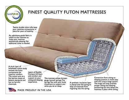 Kodiak Furniture Monterey Futon Set, No Drawers, with Espresso Base and Canadian Mattress - color: Canadian, size: No Drawers, style: Espresso Finish