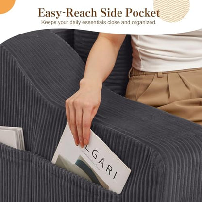 MeMoreCool Pull Out Loveseat Sleeper Sofa Bed, Small Couch, Grey | Love Seat Sleeper Bed, Pull Out Couch Bed, Boneless High Density Foam, 82x43 in Guest Bed, Fits Dorm RV & Small Spaces - color: Warm Grey