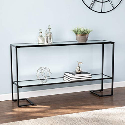 SEI Furniture Horten Glam Narrow Console Table, Black (AMZ9562MC)
