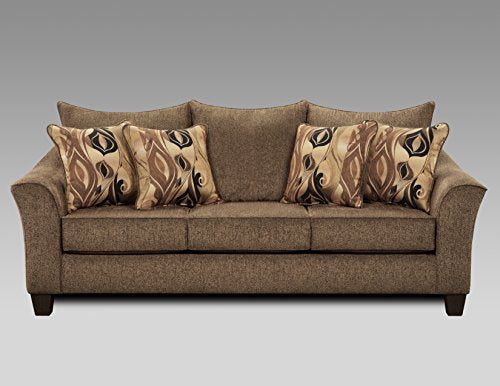 Roundhill Furniture Camero Cafe Sofa And Loveseat Set - color: Café