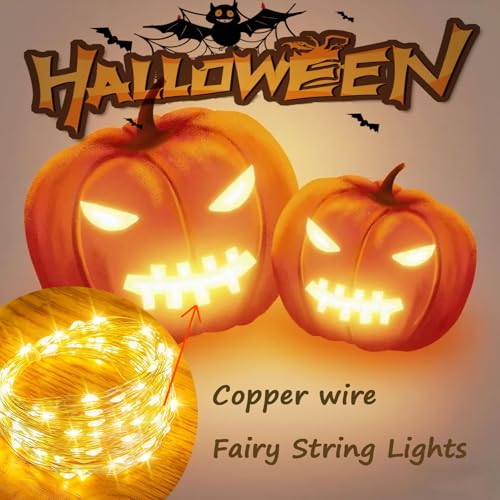 6 Pack Fairy String Lights with Timer, 2AA Battery Operated, IP65 Waterproof, 20 Warm White LED Copper Wire for Indoor Outdoor Decor - size: 6PACK-2AA Battery -6.56FT/20LED-Warm white