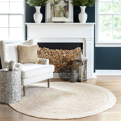 nuLOOM Rigo Off White Solid Flatweave Area Rug, 3' Round - color: Off White, size: 3' (Round)