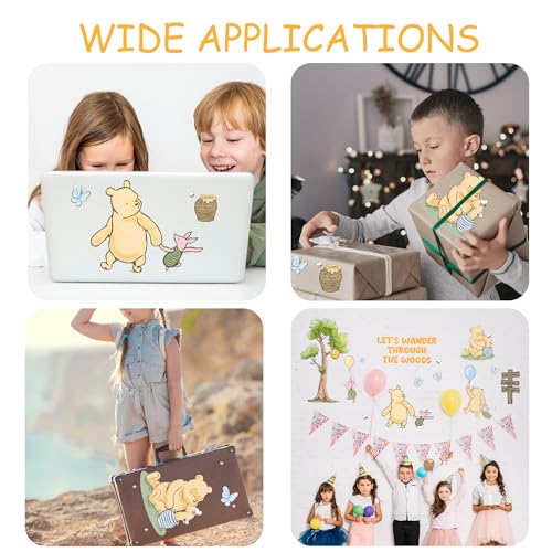 Winnie Wall Stickers for Kids, Winnie Character Stickers, The Pooh Inspirational Sticker, The Pooh Removable Sticker for Kids Baby Nursery Children Room Living Room Bedroom Playroom Wall Decoration - style: Winnie 03