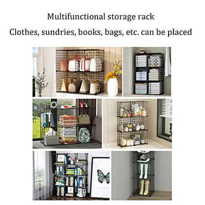 Solid Motorcycle Helmet Rack Stand Hat Display Case, Floor-Standing Cube Closet Organizers and Storage, Retail Hard hat Baseball Hats Display Stand,Stackable Modular Shelves Wire Metal Grids Bookshelf