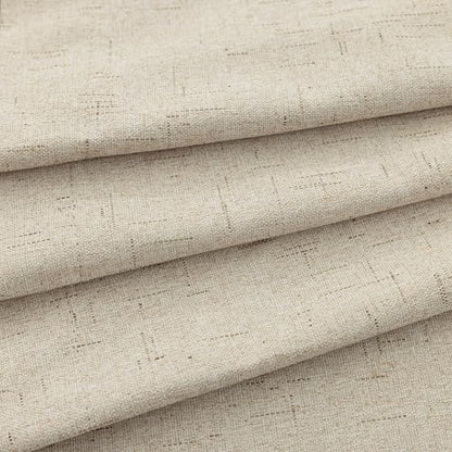KOUFALL Bathroom Curtains Window,Short Natural Linen Blackout Curtains 45 Inches Long - color: Natural Linen/Tan Beige, size: 52"W x 45"L (Pack of 2)