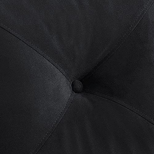 Studio Living Harrington 57.9" Loveseat, Transitional Modern, Pocket Coil Comfort, Easy Assembly, Microfiber Fabric, Black - color: Black, size: Loveseat