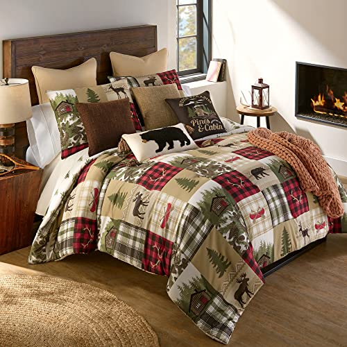 Donna Sharp Cedar Lodge Queen Comforter Set, 90" x 90" | Includes 1 Comforter and 2 Standard Shams, Machine Washable - color: Cedar Lodge, size: Queen