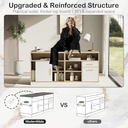 114" Two Person Electric Height Adjustable Standing Desk | Office Furniture Set with Storage, Extra Long Executive Desk Workstation with File Cabinets for Home Office, Light Walnut - color: Light Walnut