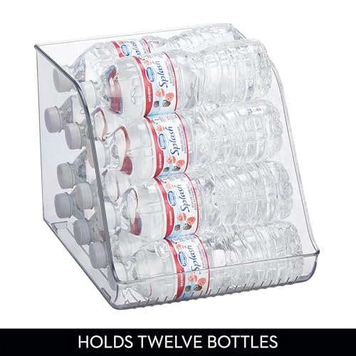 iDesign Plastic Water Bottle Organizer for Fridge, Clear, 2-Pack | Bottle Holder, For Kitchen and Pantry - style: Pack of 2- Tall