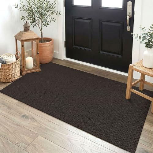Washable Runner Rug, Non Slip Door Runner, 2x4 Ft, Taupe/Coffee | Washable Braided Runner Carpet, Non Slip Rubber Dot Backed, For Hallway, Kitchen, Entryway, Bedroom, Laundry Room, Foyer - color: Taupe/Coffee, size: 2' x 4' (Rectangular)