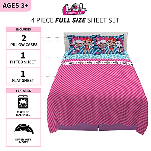 Franco Kids Bedding Super Soft Sheet Set, Full, L.O.L. Surprise - color: L.o.l. Surprise, size: Full
