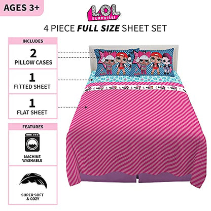 Franco Kids Bedding Super Soft Sheet Set, Full, L.O.L. Surprise - color: L.o.l. Surprise, size: Full