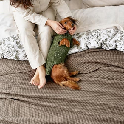 100% Cotton Waffle Coverlet Set, King Size, Truffle Taupe Brown | Soft Premium Waffle Weave Cotton Bed Blanket, Lightweight Oversized Bedspread, All Season 3-Piece Bedding Set with 2 Shams - color: Truffle Taupe Brown, size: King/Cal King (108" X 96")